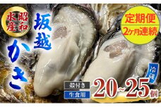 定期便 牡蠣 生食用 坂越かき 殻付き 20～25個《2ヶ月連続お届け》 昭和水産 [ 生牡蠣 真牡蠣 かき カキ 冬牡蠣 ]