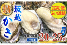 定期便 牡蠣 生食用 坂越かき 殻付き 20～25個《2ヶ月連続お届け》 松本水産 [ 生牡蠣 真牡蠣 かき カキ 冬牡蠣 ]