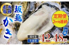 定期便 牡蠣 生食用 坂越かき 殻付き 42～48個《2ヶ月連続お届け》 成林水産 [ 生牡蠣 真牡蠣 かき カキ 冬牡蠣 ]