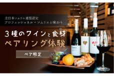 ３種のワインと食材のペアリング体験（ペア限定）　ワイン 試飲 体験 記念日 デート 兵庫県 赤穂市