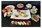 前菜/スープ/お造り/煮物/西脇ローストビーフ/蒸し物/揚物/お寿司盛り合せ/止椀/デザート付御膳です。