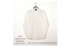 36-2　播州織メンズシャツ「THE INDUSTRY WORKS」（1着）【TIW_012（ホワイト）】LLサイズ