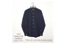 36-2　播州織メンズシャツ「THE INDUSTRY WORKS」（1着）【TIW_013（ネイビー）】Mサイズ