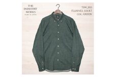 36-2　播州織メンズネルシャツ「THE INDUSTRY WORKS」（1着）【TIW_053（グリーン）】Sサイズ