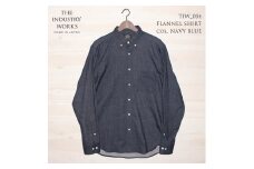 36-2　播州織メンズネルシャツ「THE INDUSTRY WORKS」（1着）【TIW_054（ネイビーブルー）】Sサイズ