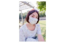 07-9【ＰＯＬＳ】播州織　洗えるマスク　TSUKIグレー