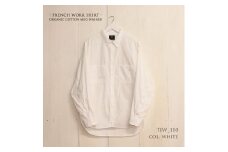 47-10　播州織メンズシャツ「US CHAMBRAY WORK SHIRT」（1着）　TIW_110（ホワイト）・Mサイズ