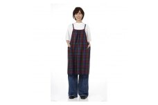 26-8 播州織チュニックホームドレス【FUJI GAUZE】　（2001-A）赤マドラスチェック柄