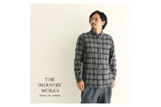 播州織メンズフランネルシャツ「THE INDUSTRY WORKS」（1着）【TIW_126】（36-2）　Sサイズ