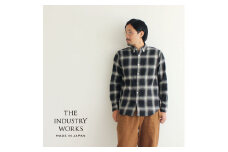 播州織メンズシャツ「THE INDUSTRY WORKS」（1着）【TIW_135】（36-2） Sサイズ
