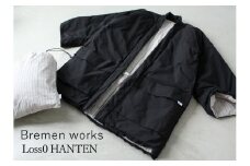 Bremen works  播州織  Loss0 HANTEN〔ロスゼロハンテン〕（118-4）  　ブラック