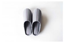 播州織 スリッパ 「Slippers」 全５色 （17-54）　SASHIKO Stripe (Gray)・Ｍサイズ