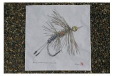 播州織 播州毛鉤バンダナ　Banshu-ori Bandana（14-24）　Banshu Yamame Kebari Nidanmaki