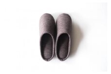 足音が響かない播州織スリッパ 「Slippers 」（17-42）　Cotton Drill (brown)・Mサイズ