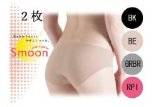レディース【Smoon】シームレスショーツ2枚セット(10-91)　Lサイズ・BE