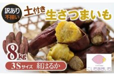【先行予約】【訳あり】超熟成蜜芋 土付き さつまいも （紅はるか）「こいもあまいも」3Sサイズ 合計８kg（05-61）