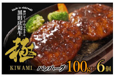 神戸ビーフ・黒田庄和牛「極」ハンバーグ（６個・計600g）（07-52）