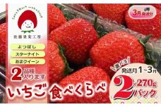 《2026年産先行予約》「西脇市産 旬のいちご2品種食べ比べセット」（1箱２パック）【佐藤果実工房 全国いちご選手権銀賞受賞農園 TVで紹介!】令和８年３月中旬配送分（07-44）