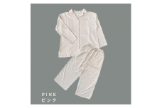 播州織レディース パジャマ 上下セット RP001【ピンク・Lサイズ】「You are already perfect♡」（74-20）