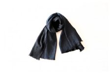 【播州織】Cotton Wool W- Face Muffler　Navy×black（ネイビー）（81-15）