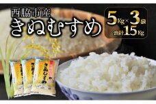 【ブランド米 きぬむすめ】精米15kg（5kg×3）(29-12)