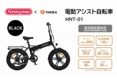 【電動アシスト自転車】HNT-01 ブラック 【ハセガワモビリティ×YADEA】（600-3）