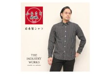 播州織メンズシャツ「THE INDUSTRY WORKS」（1着）【TIW_201（ブラック）】（40-24）　LLサイズ