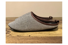 【播州織】コットンリネン ルームシューズ 【ちどり】 mulberry fabric （10-109）