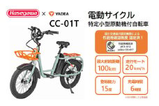 【特定小型原動機付自転車】運転免許不要 電動サイクル CC-01T【ハセガワモビリティ×YADEA】（850-1）