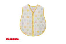 【ミキハウス】パステルロゴ柄ガーゼスリーパー（48-12）赤ちゃん 子供 ベビー グッズ 播州織 mikihouse ミキハウス ガーゼ 六重織