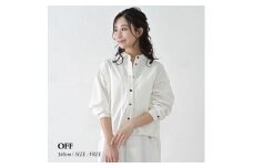 【THE INDUSTRY WORKS】 裾ドロストタイプライターシャツ（オフ）・1着　TIW-W035（74-27） レディース カジュアルシャツ
