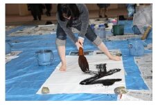 F-4  【思いやり型返礼品】あなた自身が書く文字を1時間で世界に一つだけの作品に仕上げます（特大筆書道体験）個人申込
