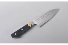 GA-6　【粉末ハイス】三木章作　本割込み三徳包丁（口金付き黒合板）（名入れを希望する）