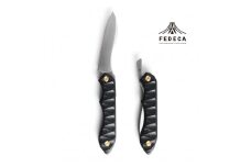 【FEDECA】 折畳式料理ナイフ　リップルブラック　000838