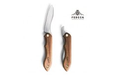 【FEDECA】 折畳式料理ナイフ　プレーンウォルナット　000881