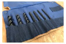 【電気の配線工事の穴あけに!!】クギ切りドリル7本+Drill　Roll Bagセット