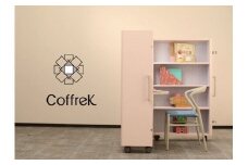 60A1510 【CoffreK】空間演出家具 ポップアップ ライトビューロー　ピンク[髙島屋選定品］