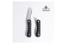 【FEDECA】 折畳式料理ナイフ Soloリップルブラック　000867