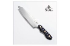 【FEDECA】三徳包丁 大 リップルブラック 001034