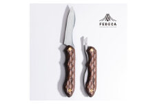 【FEDECA】折畳式料理ナイフ 名栗ブラウン 001105