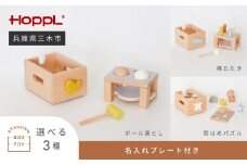 HOPPL（ホップル） スタッキングボックストイ ひこうき（型はめパズル） メッセージプレートC