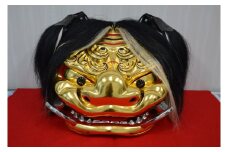 獅子頭　尺４寸　金箔・プラチナ拍仕上げ　播州の伝統技法　職人技