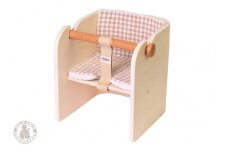No.157-02-01 コロコロベビーチェア（アイボリー）専用クッション（ギンガムチェック）付き KWNBV147