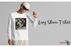 No.349-01 【川西】地図柄ロングスリーブTシャツ（ホワイト）Sサイズ ／ 5.6オンス 長袖Tシャツ 日本国内印刷 兵庫県