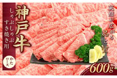 神戸牛(神戸ビーフ) しゃぶしゃぶすき焼き用 600g KNS3 KWNCJ005 ふるさと納税 神戸牛 神戸ビーフ ブランド和牛 国産 和牛 しゃぶしゃぶ すき焼き かたロース かた 太田家 兵庫県 神戸 川西 川西市