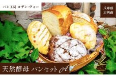 天然酵母パンAセット  【 パン 天然酵母 セット 詰め合わせ 5種類 食パン 1斤 カンパーニュ 冷凍 パン工房 兵庫県 川西市 】　KWNCS002