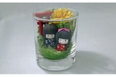 祈願のわらべ人形（ボトルフラワー）