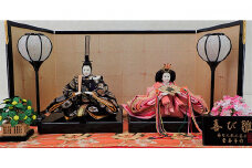 雛人形　京芥子親王「有職桔梗文」オリジナル金襴敷　No.K-202