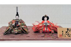 雛人形　京三五親王「花唐草」オリジナル金襴敷　No.35-801