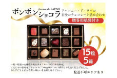 アベニュー・ド・ラペの自慢の チョコレート 詰め合わせ 15粒×5箱 紙袋付き [ スイーツ ショコラ 贈答用 プレゼント ]